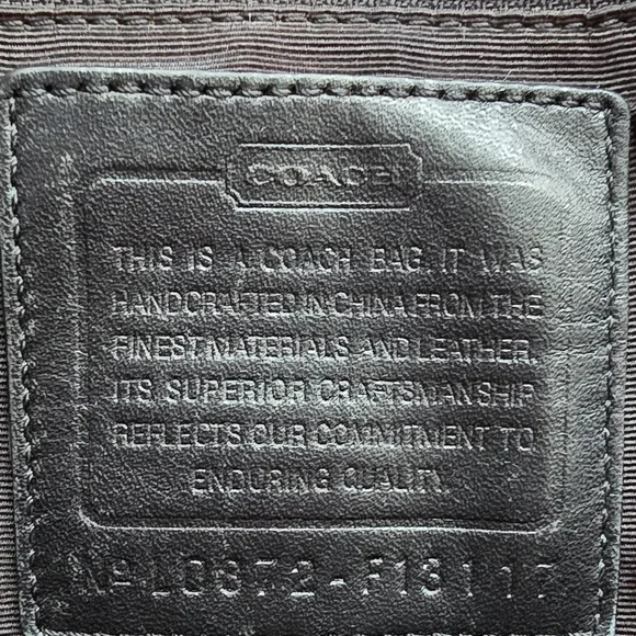 Coach Black And Gray Signature Print Jacquard Satchel - Picture 6 of 7